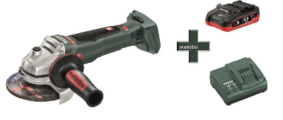 Машина угловая шлифовальная W 18 LTX 125 Акк. 1х3.5Ач LiHD+ЗУ ASC55 Metabo T03330