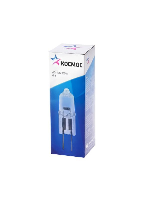 Лампа галогенная JC 20Вт G4 12В Космос LKsmJC12V20W