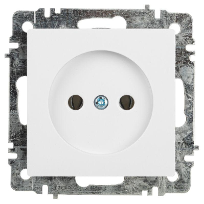 Розетка 1-м СП Accent 6-201-01 16А IP20 250В 2Р AL/CU бел. Intro Б0063653