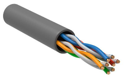 Кабель витая пара U/UTP кат.5 4х2х24AWG solid CCA PVC сер. (м) GENERICA BC1-C504-111-305-G