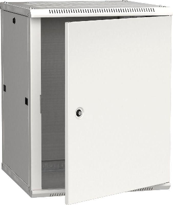 Шкаф 19 дюйм LINEA W 15U 600х600мм настен. метал. дверь RAL7035 ITK LWR3-15U66-MF