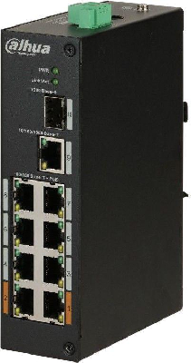Коммутатор DH-PFS3110-8ET-96 8х100Мбит 1G 1SFP 6PoE+ 96Вт неуправляемый Dahua 1190210