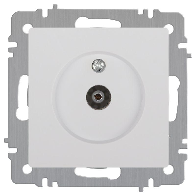 Розетка телевизионная одиночная TV СП Accent 6-301-01 IP20 бел. Intro Б0063601