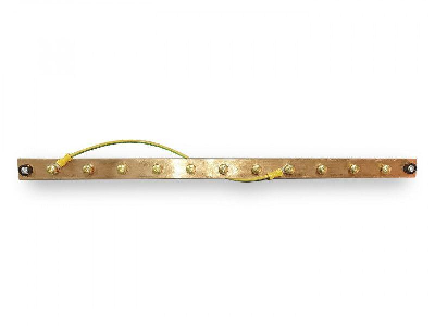 Шина заземления 19дюймов 482мм TGRD-19 медн. Hyperline 29826