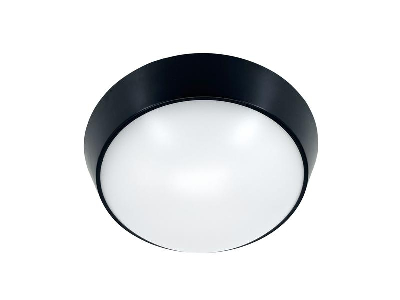Светильник светодиодный WP 15 C 18W OP 840 D220 BK 220х80мм 18Вт 4000К IP65 ЖКХ круглый пылевлагозащ. черн. Русский Свет 15071524505