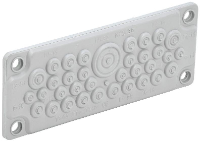 Ввод кабельный мембранный 35 отверстий d7-32мм IP65 сер. TITAN IEK TI-00D-MC-035-65