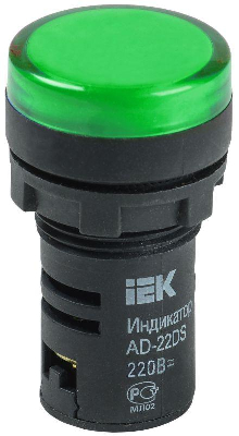 Лампа светосигнальная AD22DS d22мм 12В AC/DC зел. KARAT IEK BLS10-ADDS-012-K06