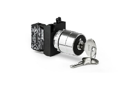 Кнопка с ключом 0-1 с фиксацией ключ выним. в полож. 0 и 1 (1НО) (CM) EMAS CM100AC20